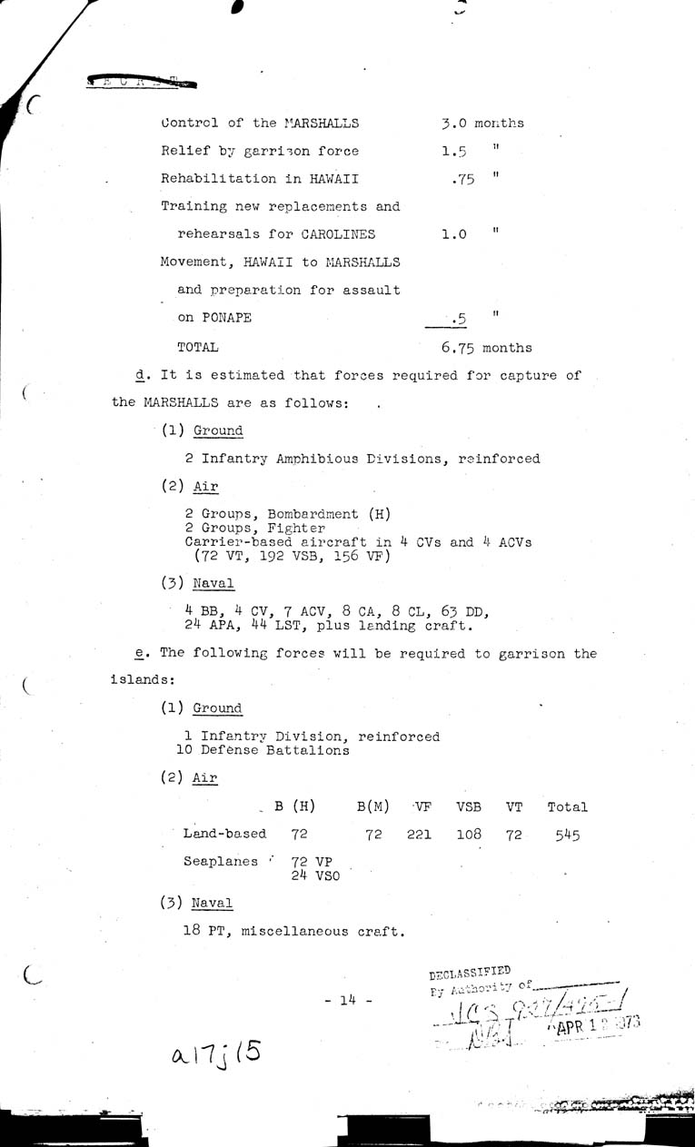 [a17j15.jpg] - Operations in the Pacific and Far East 1943-44 5/12/43