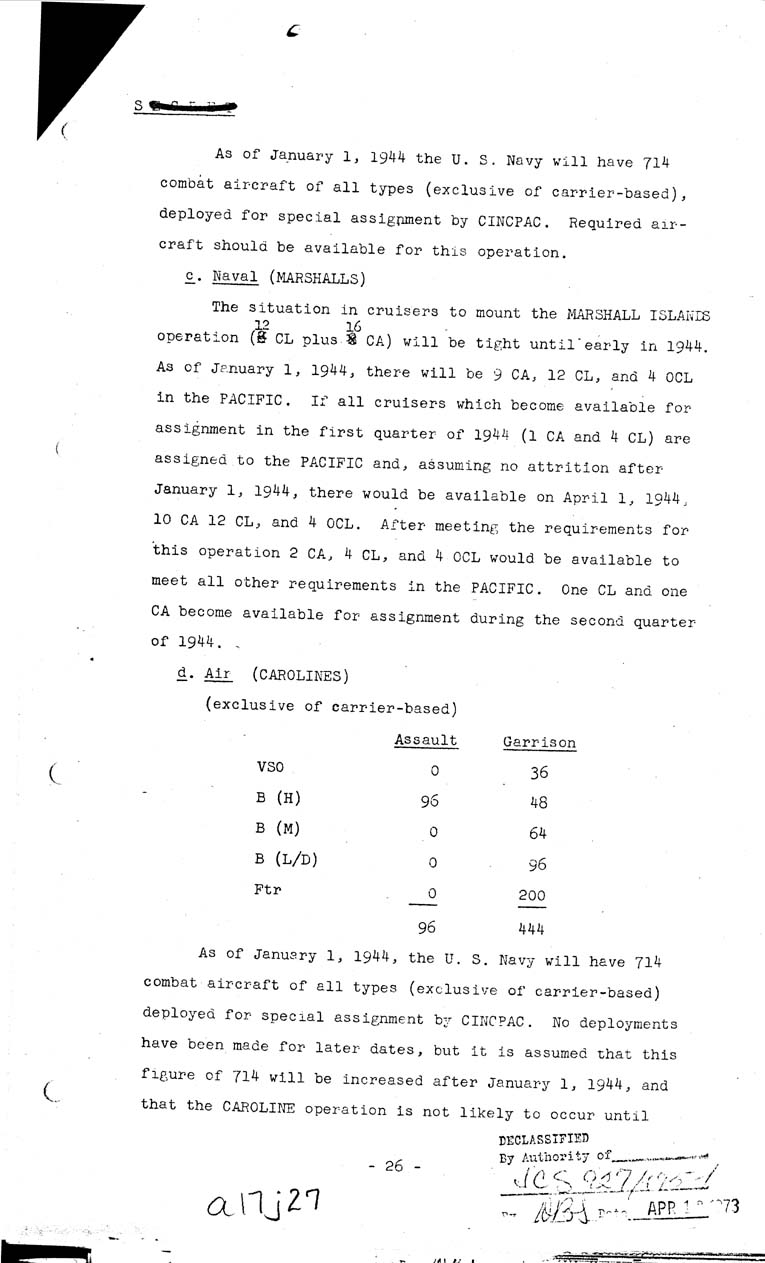 [a17j27.jpg] - Operations in the Pacific and Far East 1943-44 5/12/43