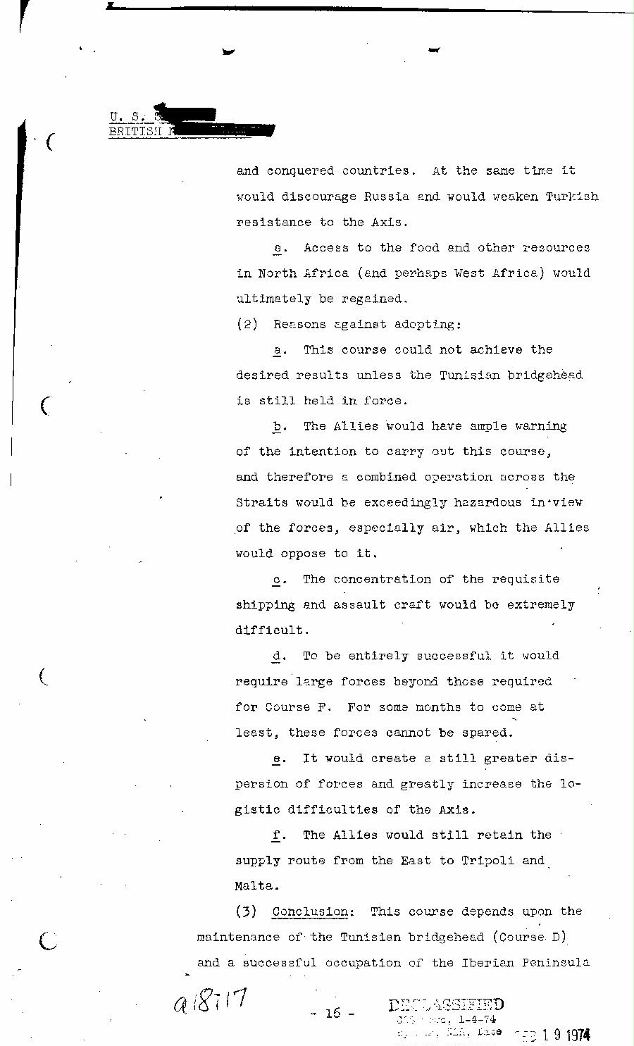 [a18i17.jpg] - Combined Intelligence Committee, German Strategy in 1943. April 8, 1943 (C.I.C 16/1)