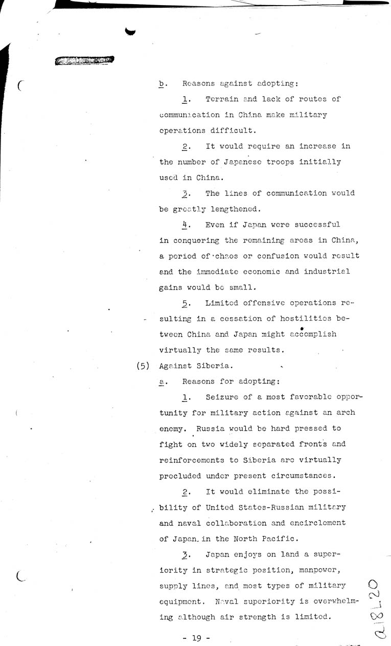 [a18l20.jpg] - Joint Intelligence Committee, Japanese Strategy, 1943-March 5, 1943 (J.I.C 80/1)