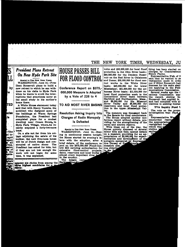 [a901au01.jpg] - Newspaper article from the New York Times, June 15, 1938
