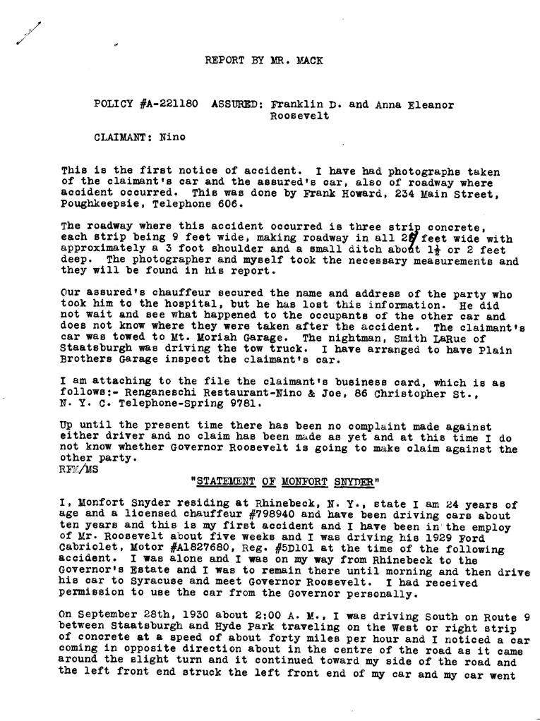 [a901bh01.jpg] - Report by Mr. Mack,  September 29, 1930