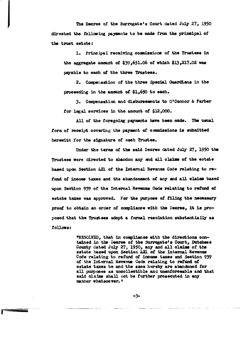 [a902aa04.jpg] - Minutes of Trustees meeting for F.D.R.'s estate August 9, 1950