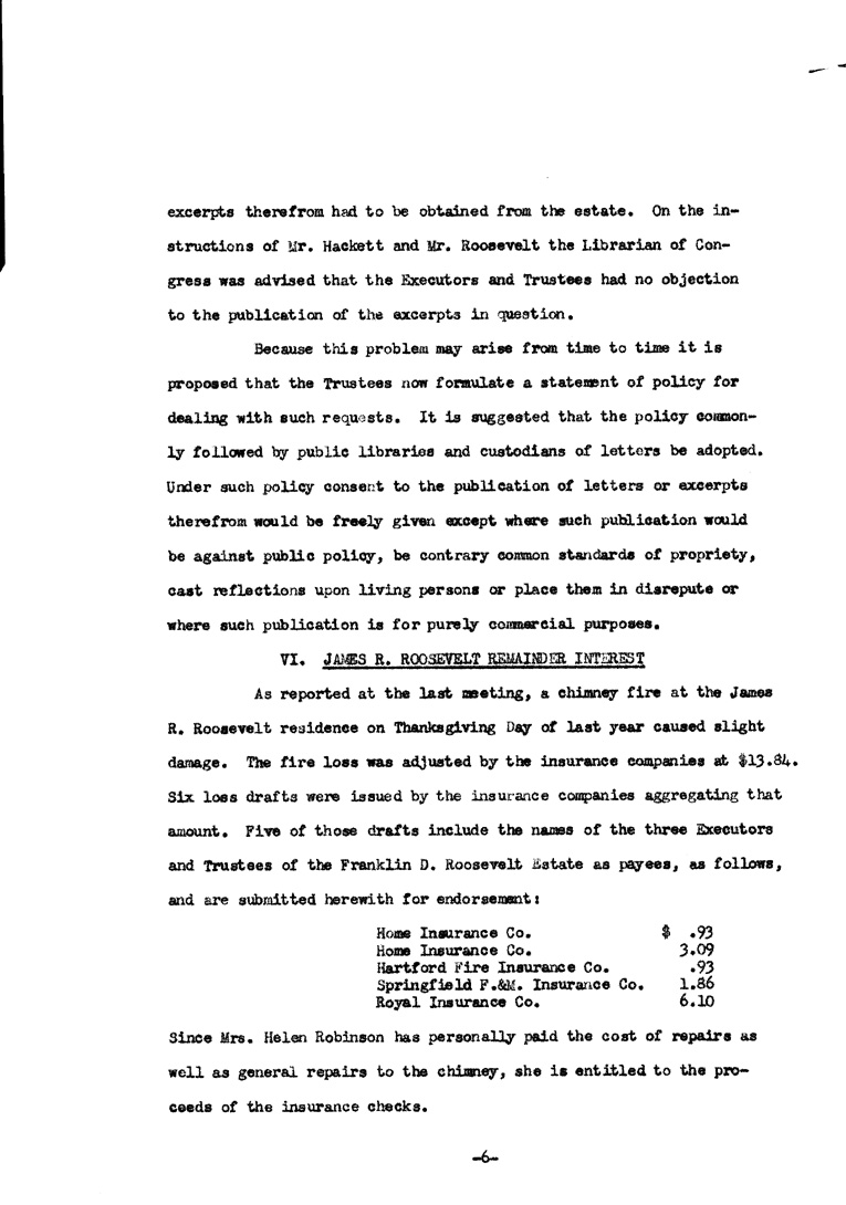 [a902aa07.jpg] - Minutes of Trustees meeting for F.D.R.'s estate August 9, 1950