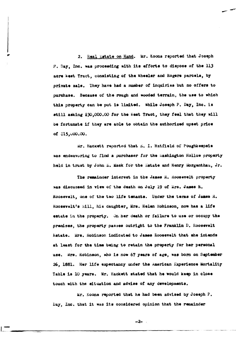 [a902ab04.jpg] - Minutes of Trustees meeting for F.D.R.'s estate July 20, 1948