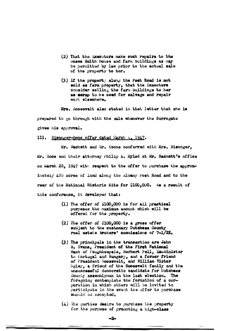[a902ae03.jpg] - Agenda and Minutes of Meeting of Executors of F.D.R.'s estate April 1, 1947