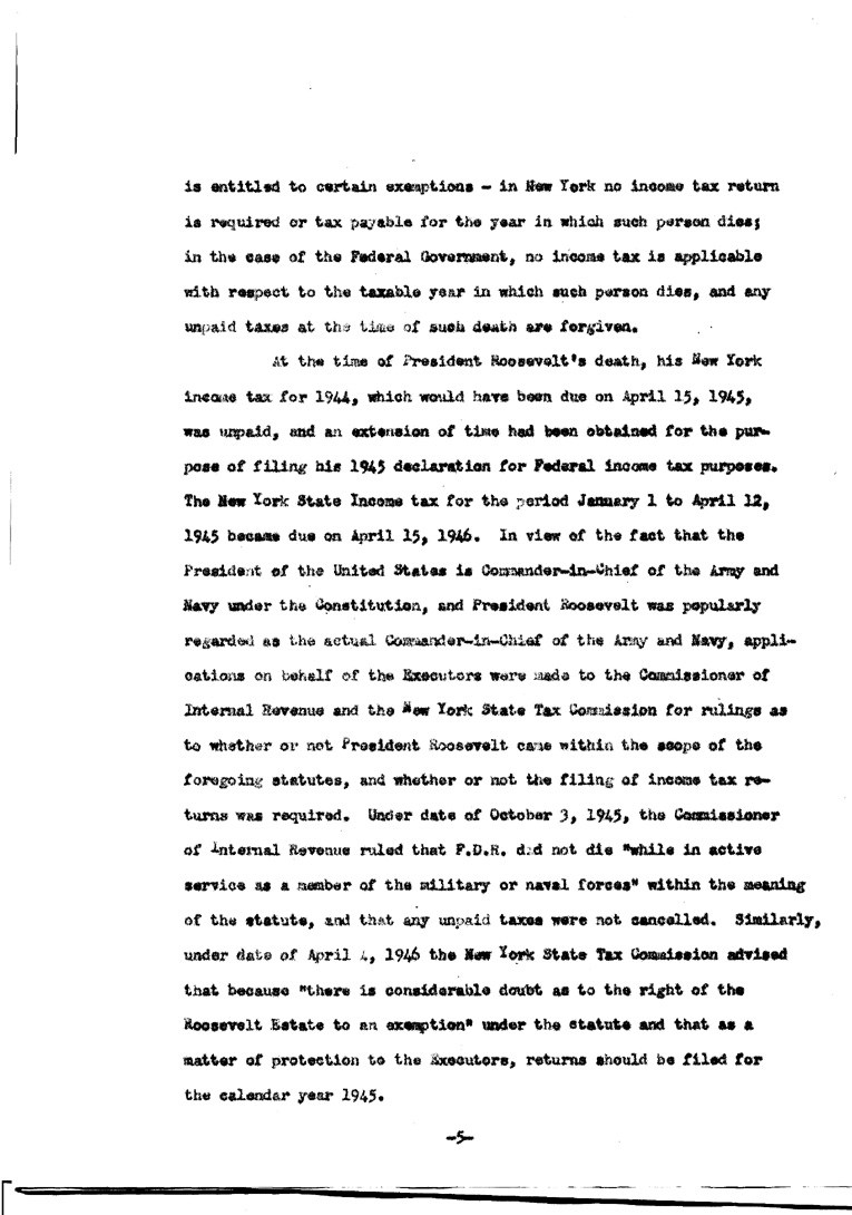 [a902ae06.jpg] - Agenda and Minutes of Meeting of Executors of F.D.R.'s estate April 1, 1947