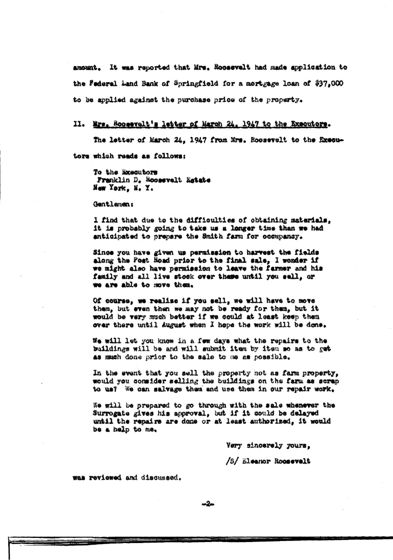 [a902ae11.jpg] - Agenda and Minutes of Meeting of Executors of F.D.R.'s estate April 1, 1947