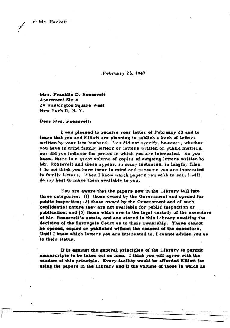 [a902aj01.jpg] - Agenda and Minutes of Meeting of Executors of F.D.R.'s estate April 1, 1952