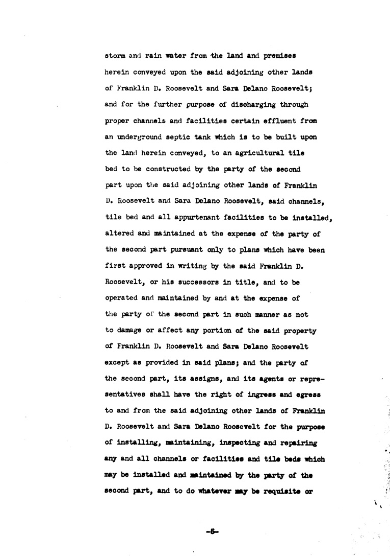 [a902au05.jpg] - Indenture betn. Franklin & Eleanor Roosevelt & US Gov agreed to convey land July24,1939