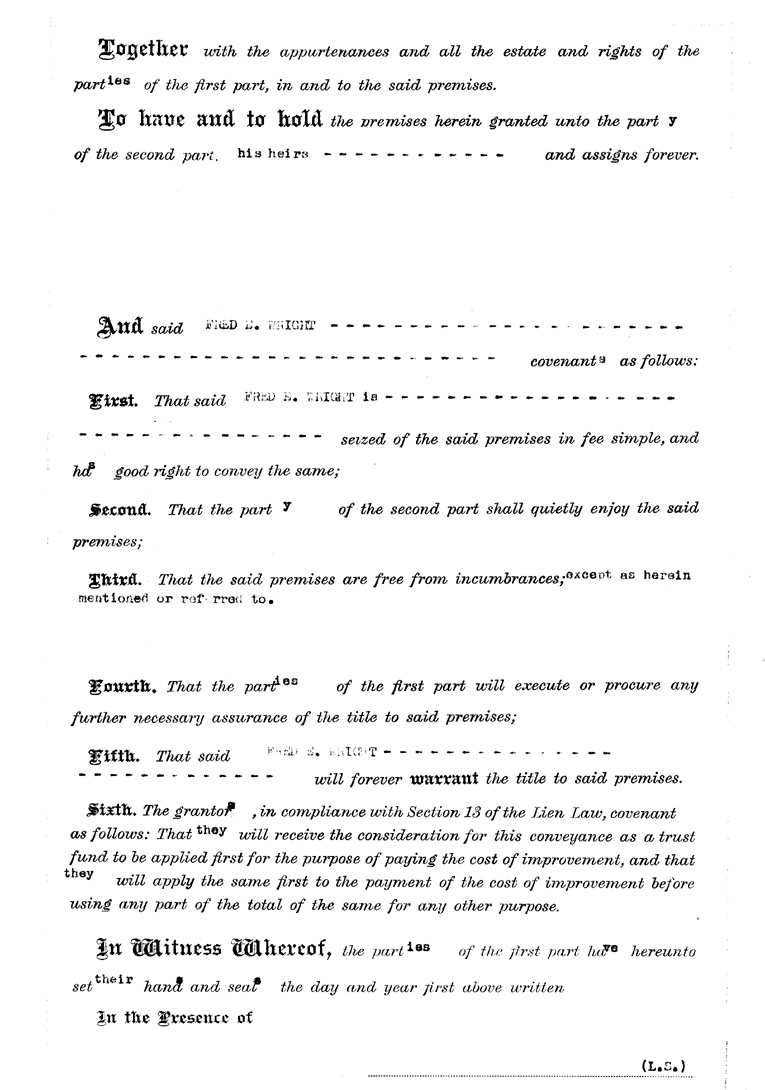 [a902az04.jpg] - Indenture of F.D.R. and Wright property November 1937