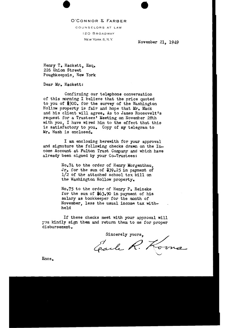 [a904ag01.jpg] - Correspondence between Hackett and Koons Sept. 22,25, 1950