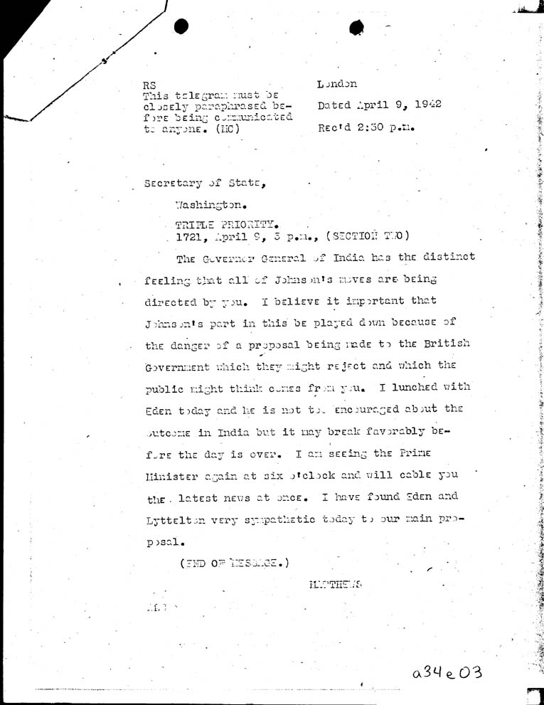 [a34e03.jpg] - Matthews-->Secretary of State-April 9, 1942