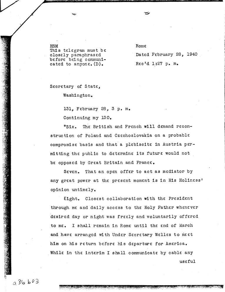 [a36b03.jpg] - Phillips-->Secretary of State-Feb 28, 1940