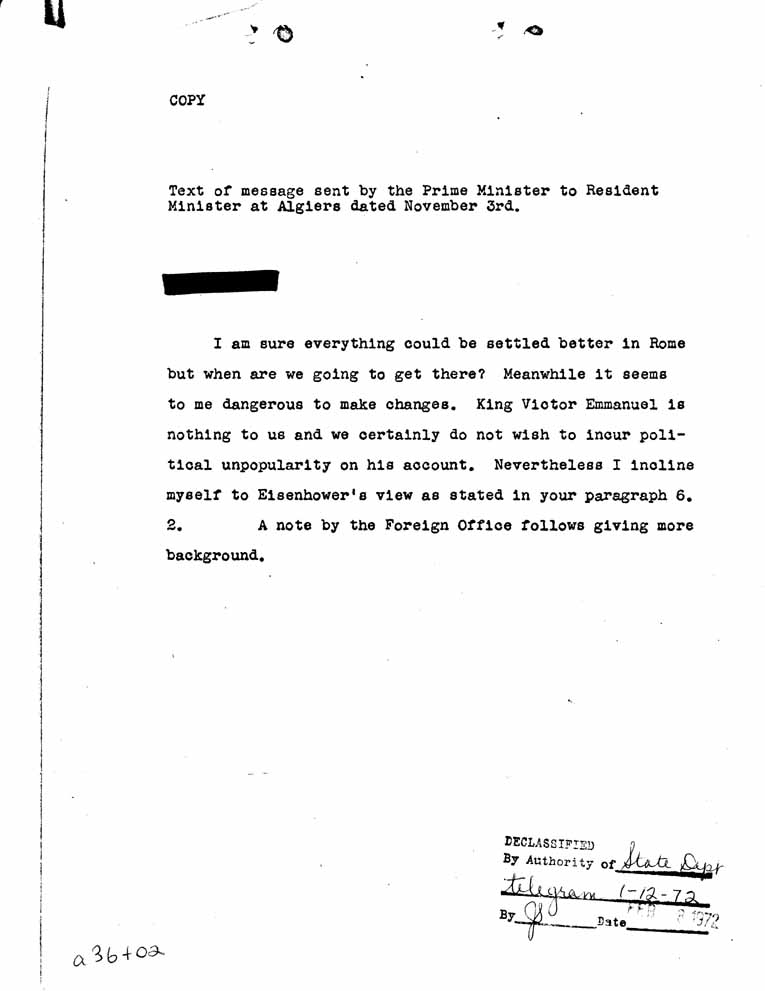 [a36t02.jpg] - Memorandum to The President: Department of State-November 9, 1943