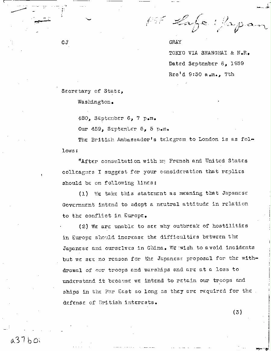 [a37b01.jpg] - Dooman-->Secretary of State-Sept 6, 1939