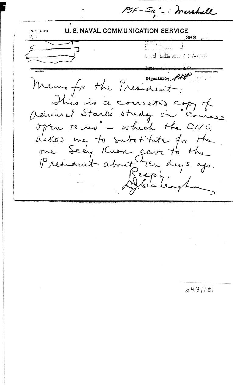 [a43ii01.jpg] - Memorandum for the President