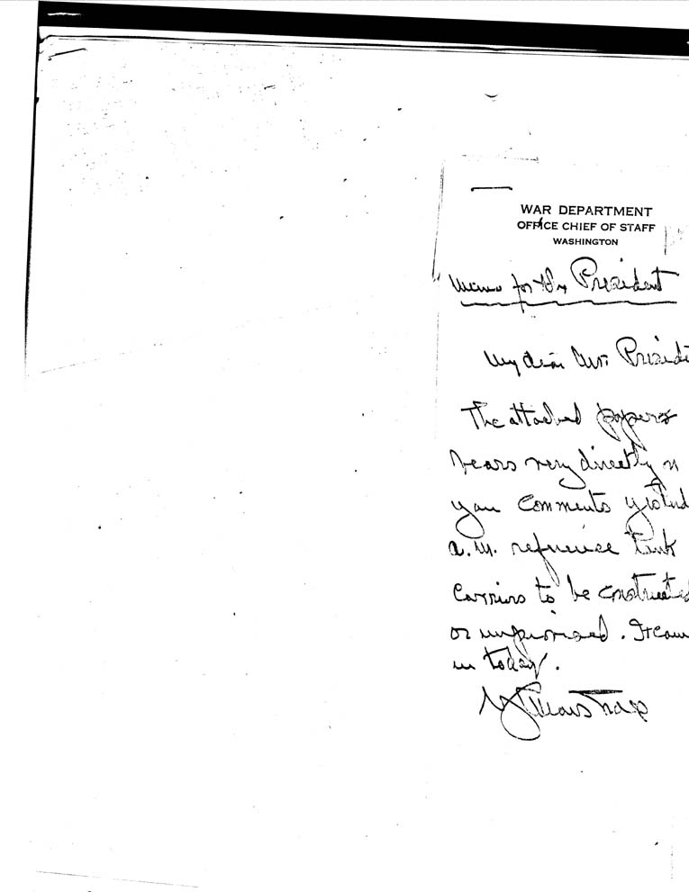 [a43o01.jpg] - Memorandum-Chief of Staff-->President-Feb 19, 1942