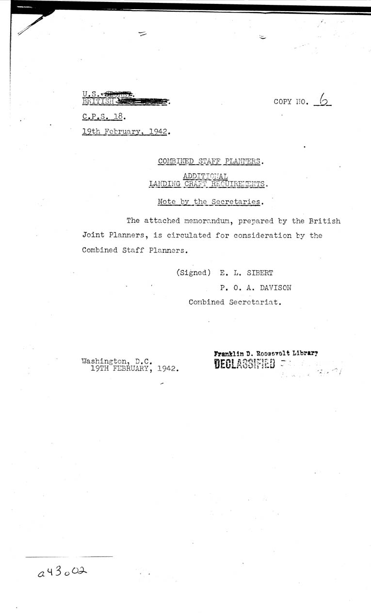 [a43o02.jpg] - Memorandum-Chief of Staff-->President-Feb 19, 1942