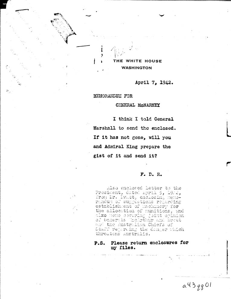 [a43qq01.jpg] - FDR-->General McNarney-April 7, 1942