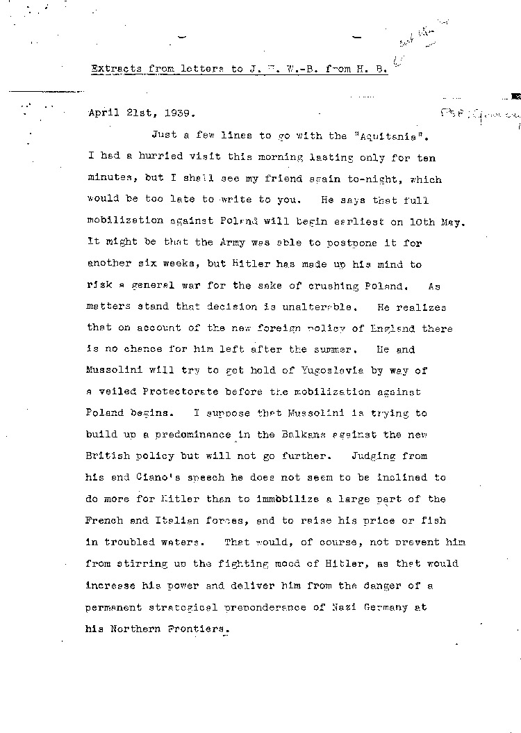 [a295i05.jpg] - extracts of letters from Dr. H. Bruning-->Wheeler-Bennett 4/21/39