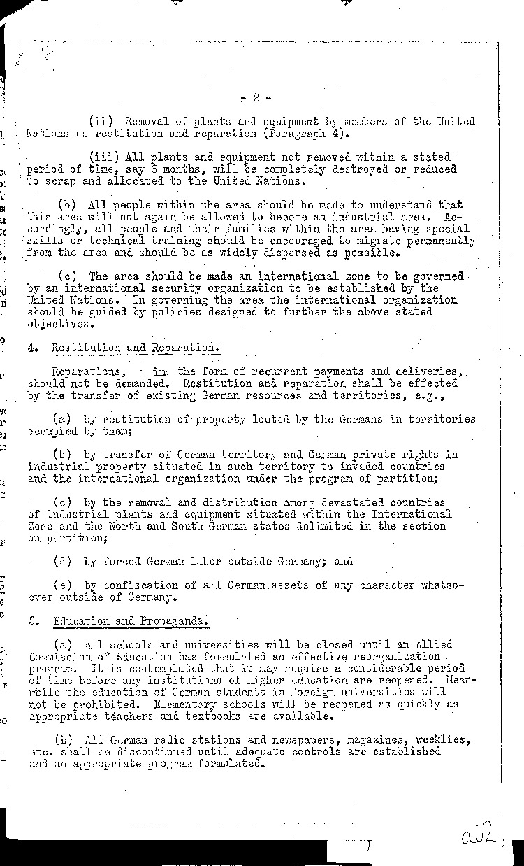 [a297a02.jpg] - Suggested Post-Surrender Program for Germany