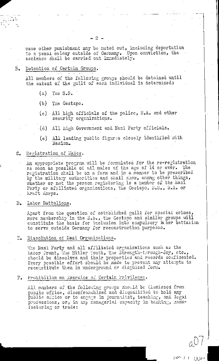 [a297a07.jpg] - Suggested Post-Surrender Program for Germany