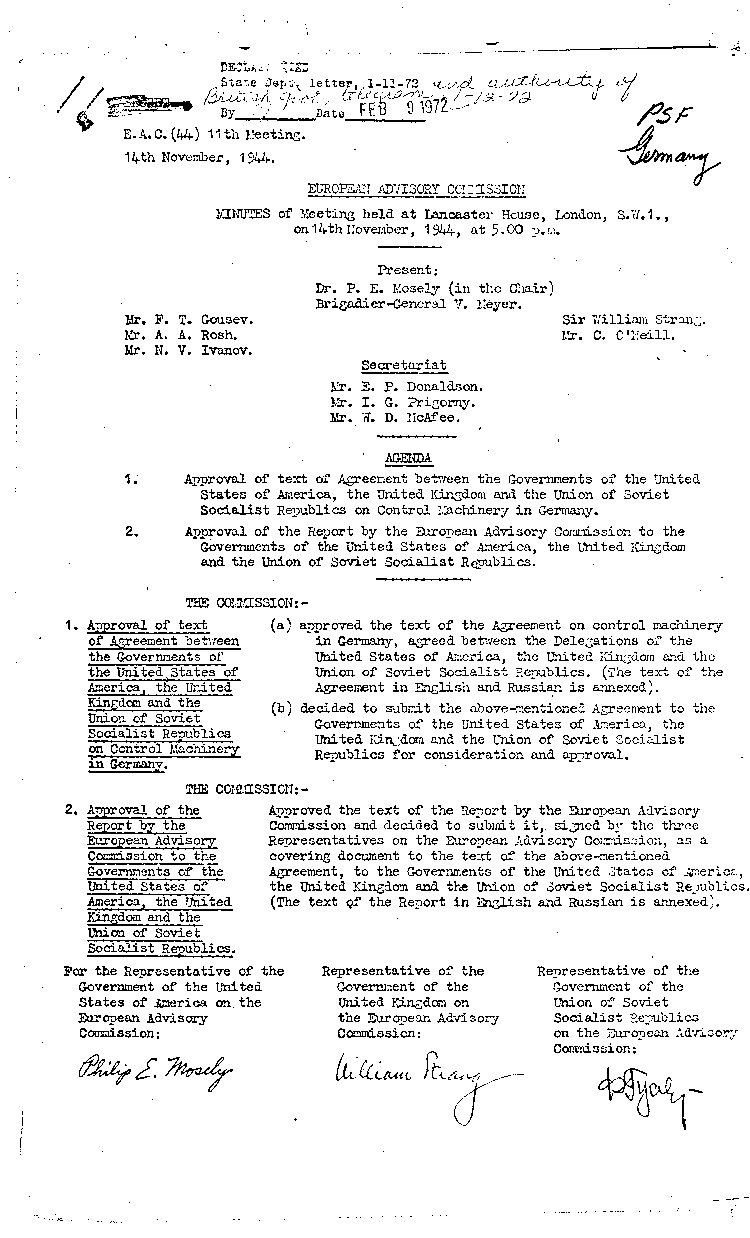 [a298f01.jpg] - Lancaster House, London S.W.-->FDR, Letter,E.A.C.(44)11th meeting 11/14/44