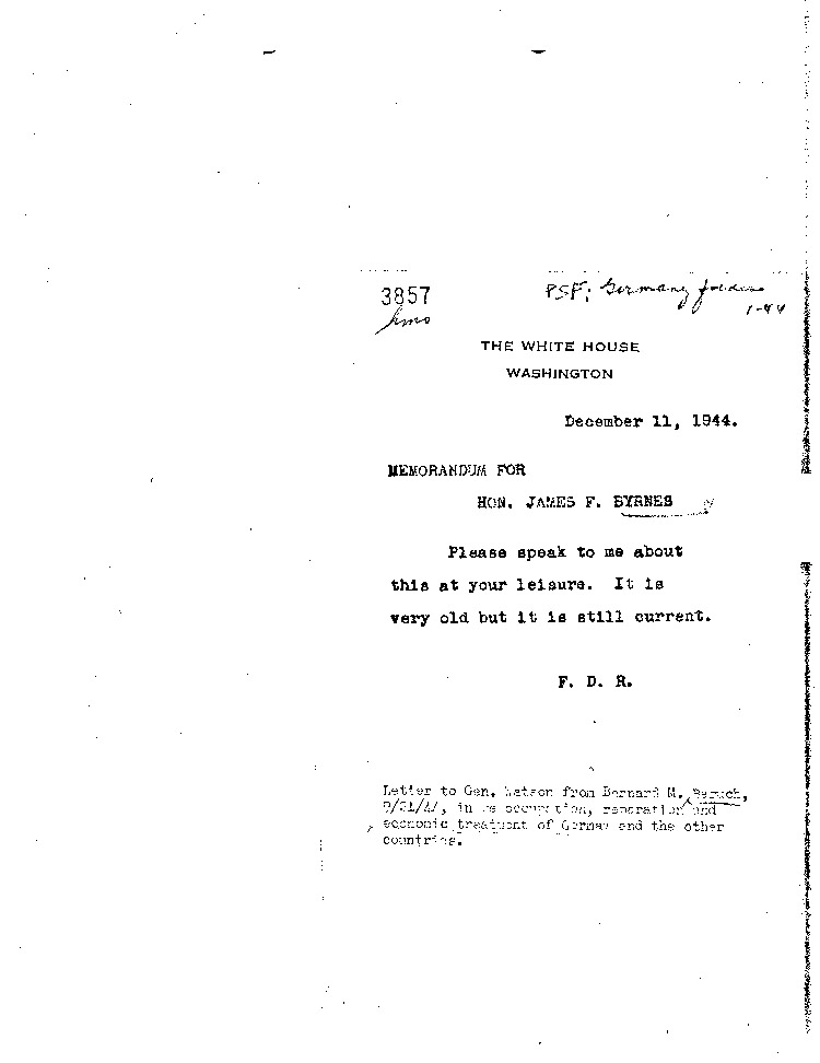 [a298l01.jpg] - Memorandum,James F. Byrnes-->FDR 12/11/44