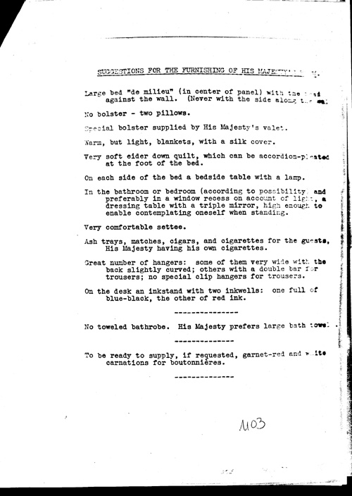 [a304m03.jpg] - Bullitt-->FDR (suggesstions for furnishing of His Majesty's room) 3/23/39