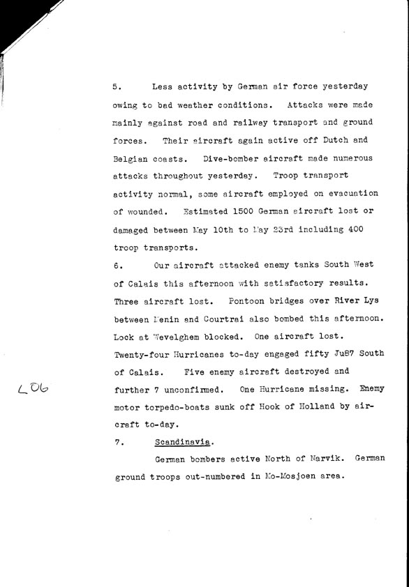 [a306l06.jpg] - Telegram despatched from London the morning of May 26th - Page 2