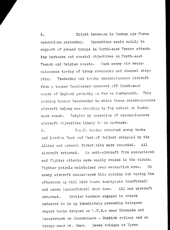 [a306s03.jpg] - Telegram despatched from London the afternoon of May 30th (dated May 29th) - Page 2