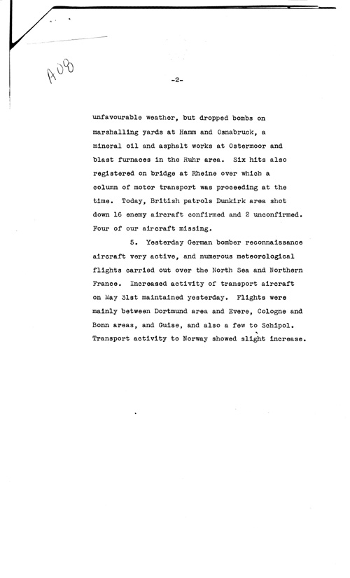 [a307a08.jpg] - Telegram on military situation 5/31/1940 - Page 7