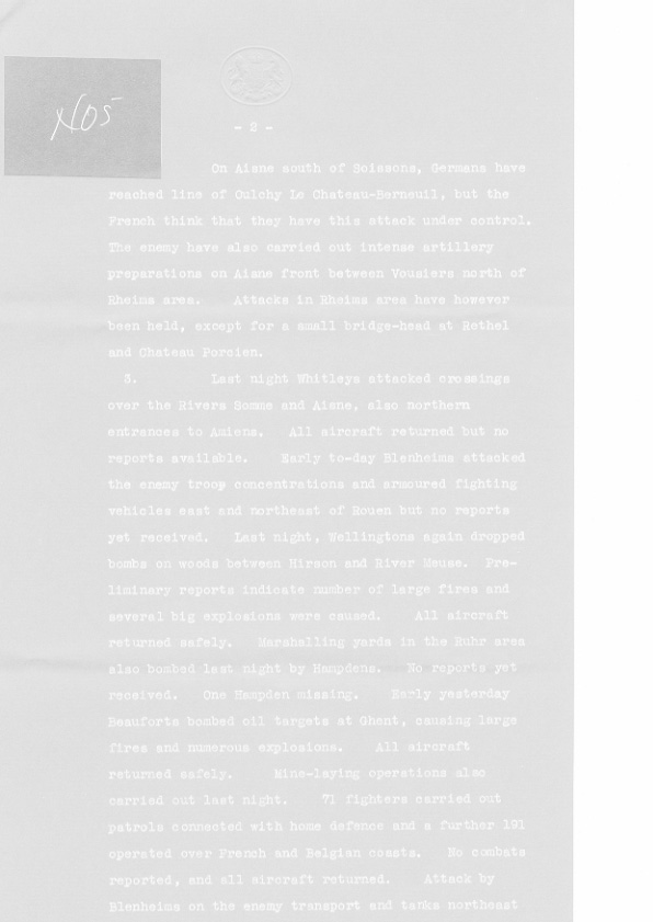 [a307n05.jpg] - Latest report on military situation 6/10/1940 - Page 2