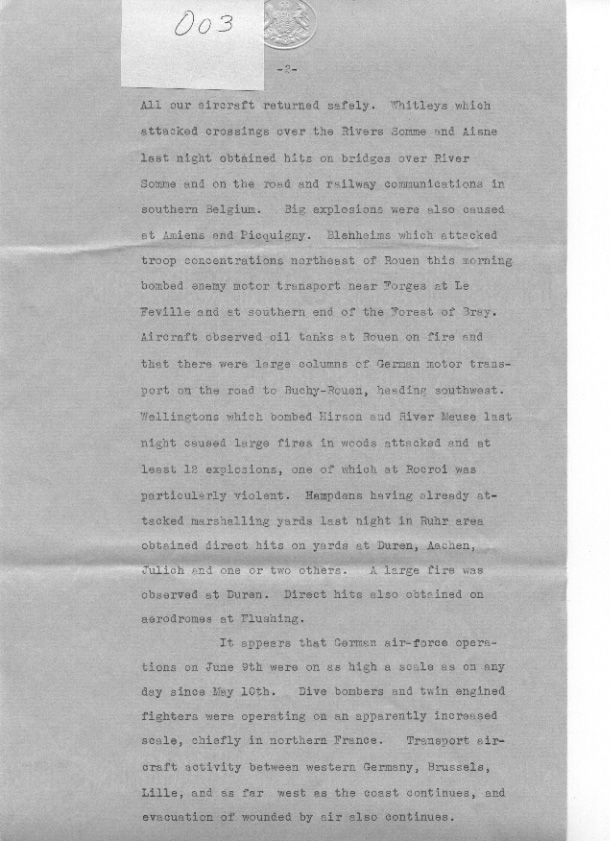 [a307o03.jpg] - Telegram on military situation 6/10/1940 - Page 2