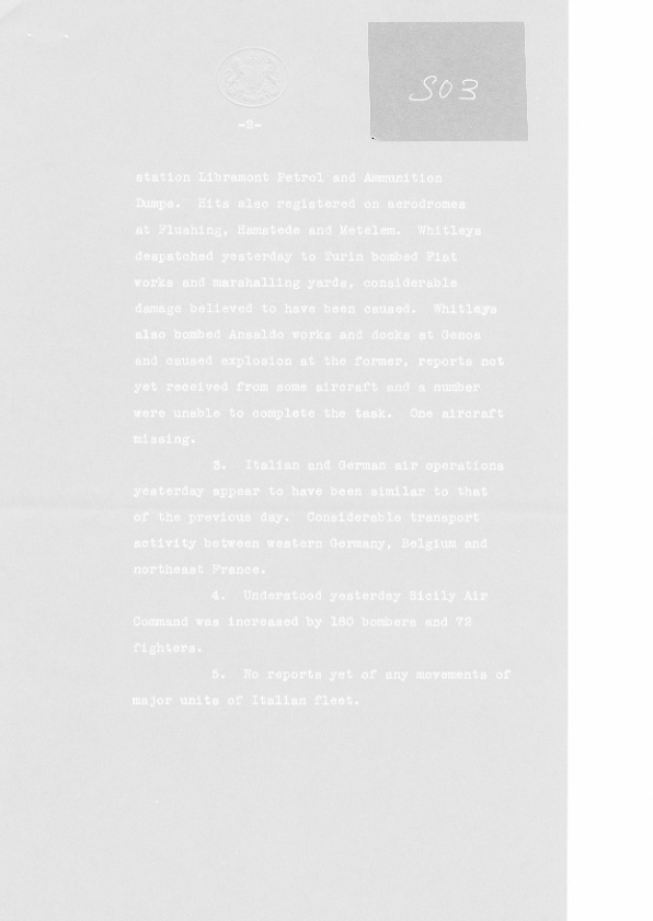 [a307s03.jpg] - Telegram on military situation 6/12/1940 - Page 2