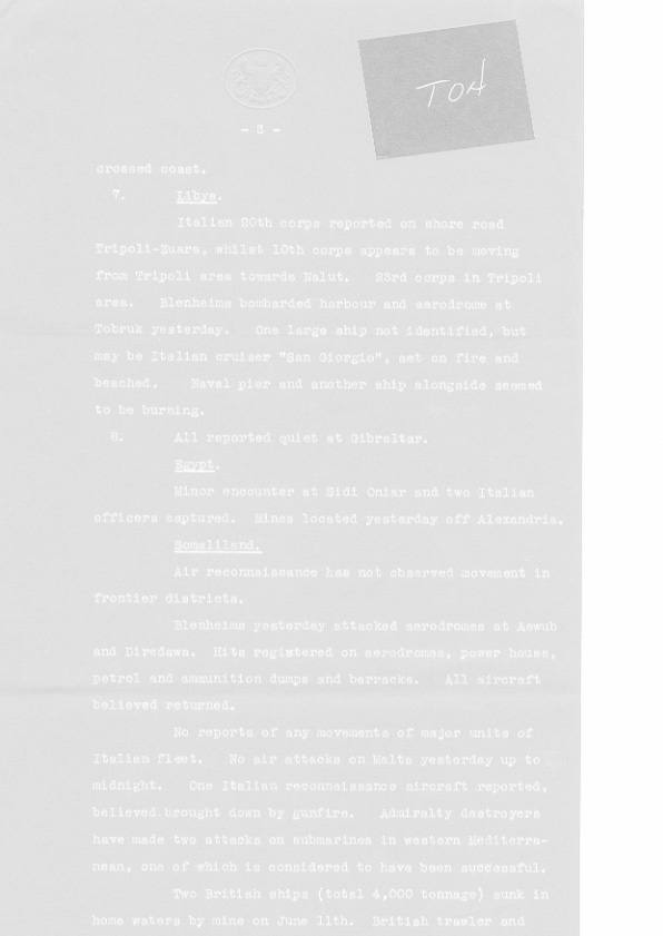 [a307t04.jpg] - Telegram on military situation 6/13/1940 - Page 3