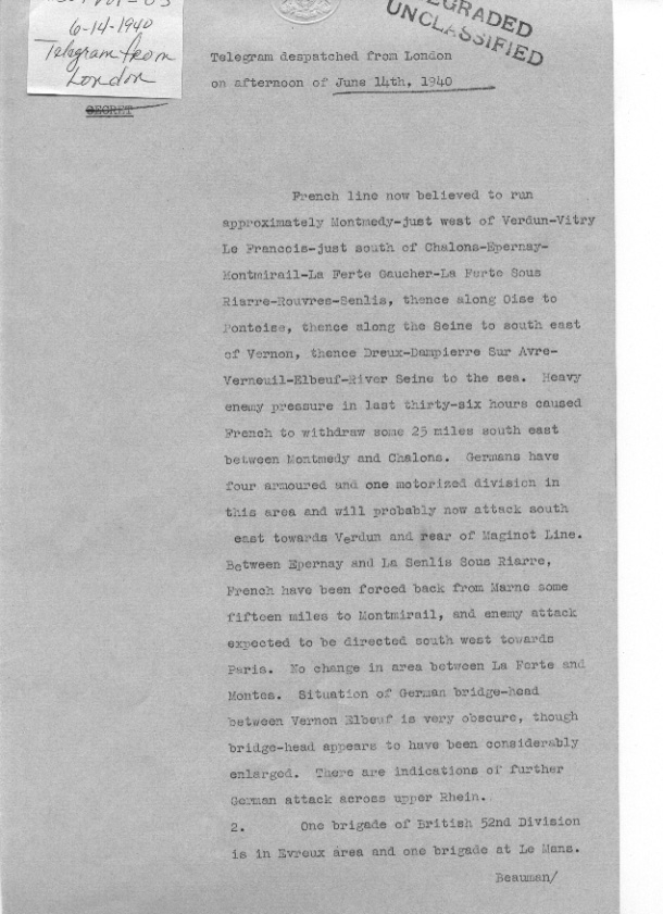 [a307v01.jpg] - Telegram from London 6/14/1940