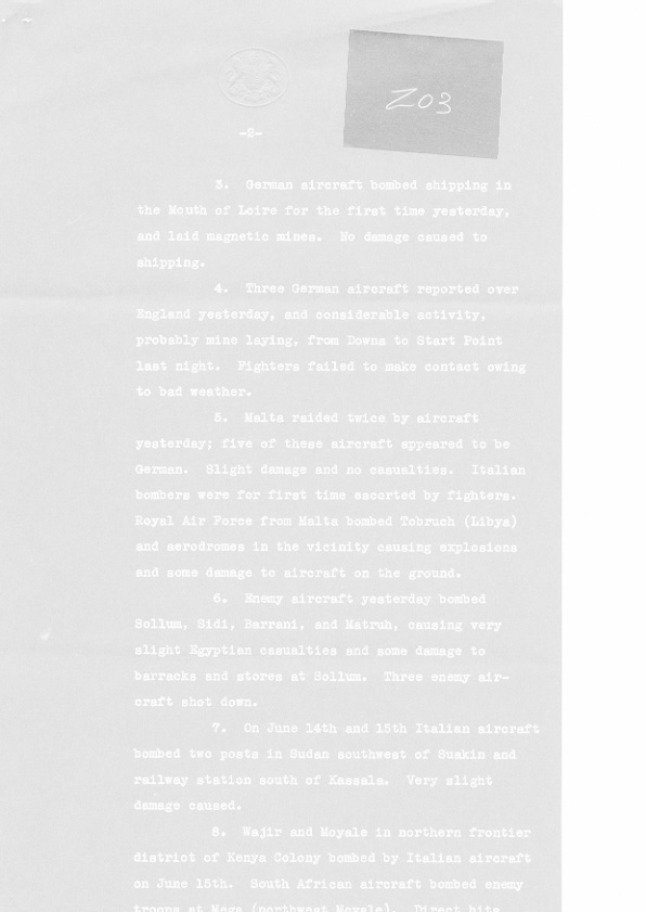 [a307z03.jpg] - Telegram on military situation 6/17/1940 - Page 2