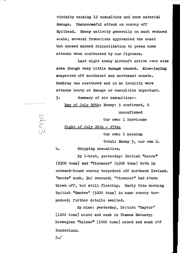 [a308bb03.jpg] - Cont-Telegram dispatched from London re. military situation  7/27/40