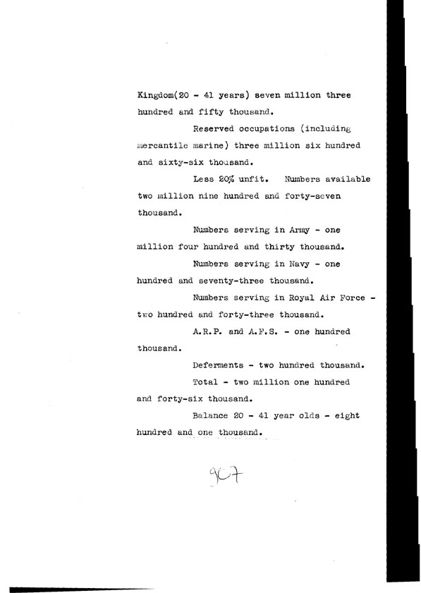 [a308g07.jpg] - Cont-Telegram dispatched from London re. military situation  7/6/40