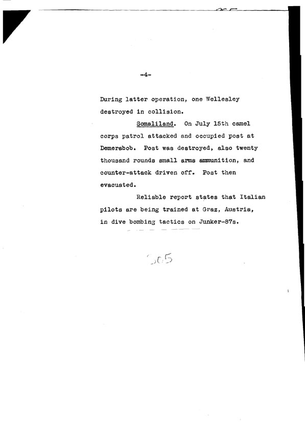 [a308s05.jpg] - Cont-Telegram dispatched from London re. military situation  7/18/40