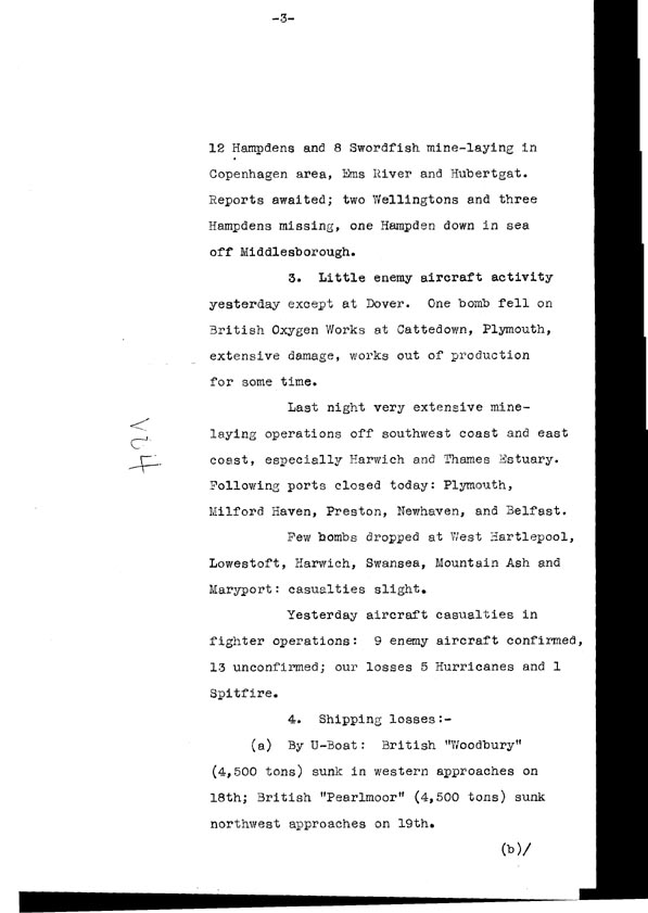 [a308v04.jpg] - Cont-Telegram dispatched from LOndon re. military situation  7/21/40