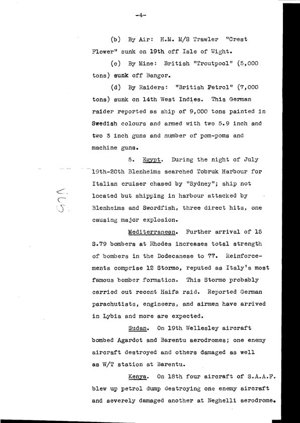 [a308v05.jpg] - Cont-Telegram dispatched from LOndon re. military situation  7/21/40