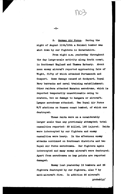 [a309n03.jpg] - Lothian-->F.D.R. 8/14/40 Report on military situation 8/13/40