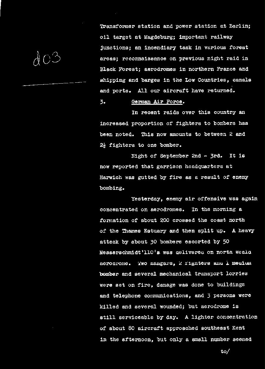 [a310d03.jpg] - Telegram dispatched from London re:military situation. 9/4/40 - Page 2