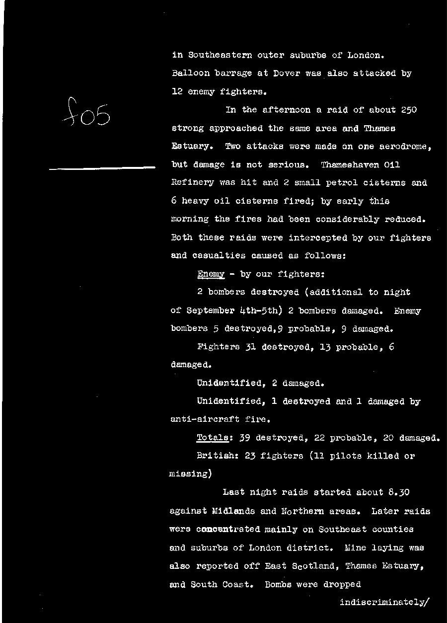 [a310f05.jpg] - Telegram dispatched from London re:military situation. 9/7/40 - Page 4