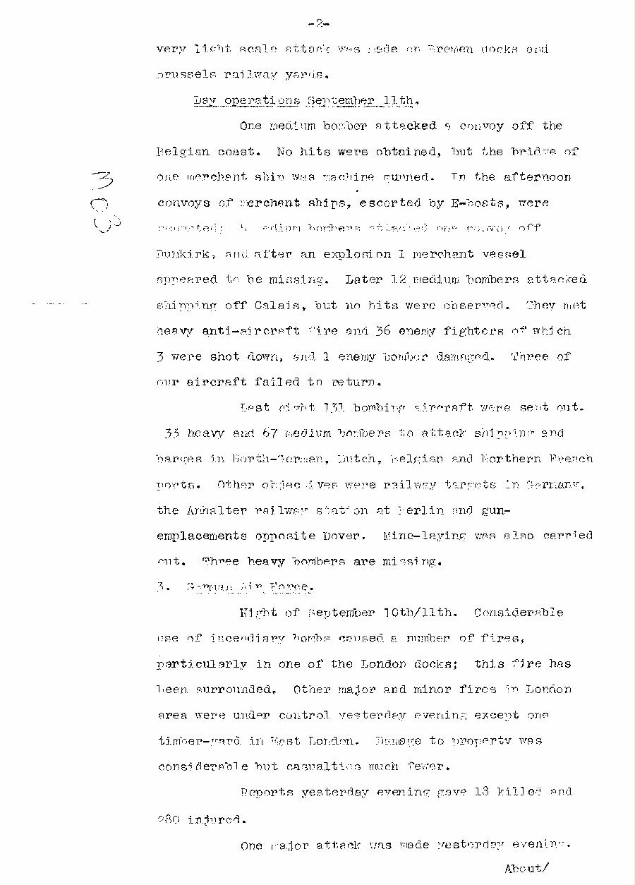 [a310m03.jpg] - Telegram dispatched from London re:military situation. 9/12/40 - Page 2