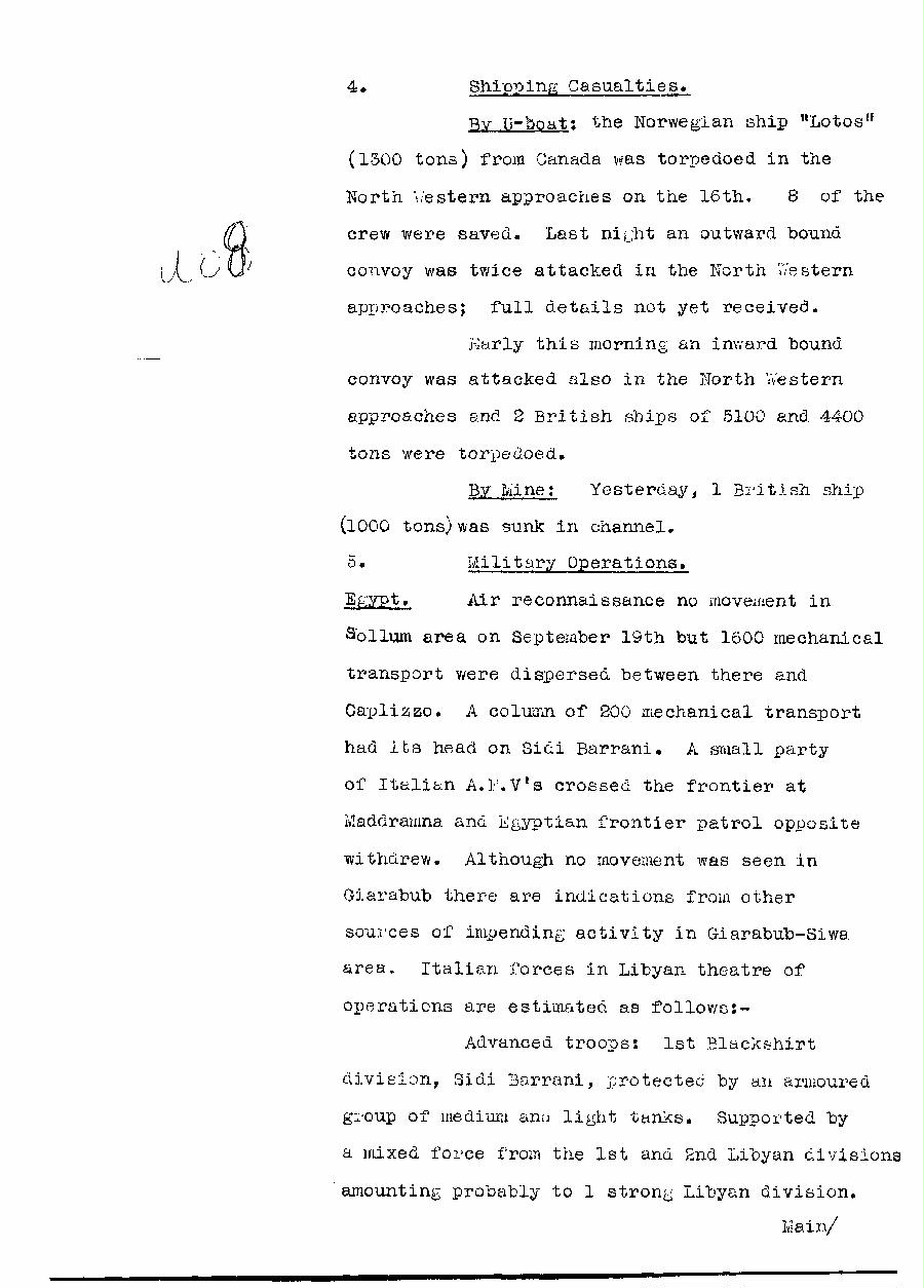[a310u08.jpg] - Telegram dispatched from London re:military situation. 9/22/40 - Page 4