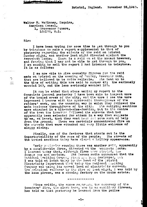 [a311r11.jpg] - Embassy report on Bomb damages in English cities 12/6/40